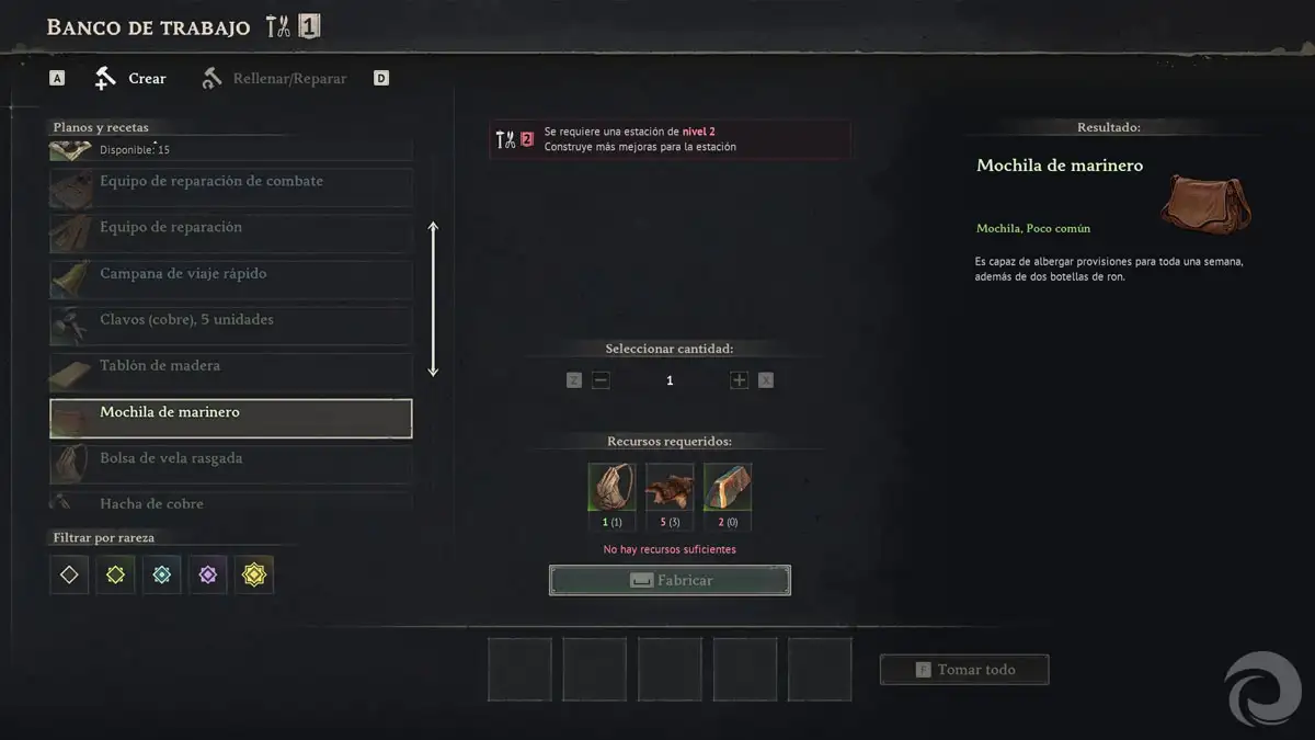 Cómo aumentar el inventario en Windrose paso a paso