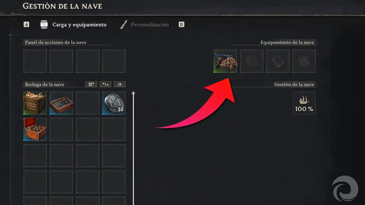 Cómo equipar los cañones al barco en Windrose