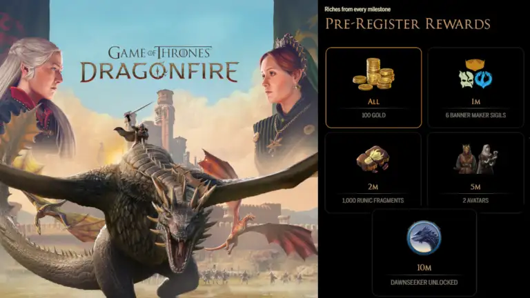 Como prerregistrarse a Game of Thrones: Dragonfire y sus recompensas