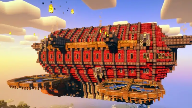 Create Aeronautics llega a Minecraft para que construyas cualquier máquina o vehículo que se te ocurra