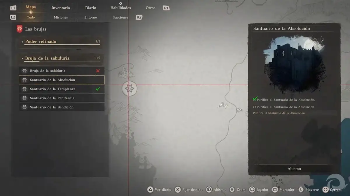 Dónde encontrar el Santuario de la Absolución en Crimson Desert