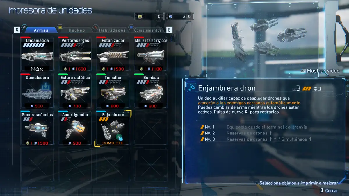 Enjambrera Dron Pragmata