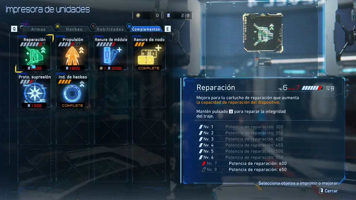 Mejores complementos iniciales en Pragmata