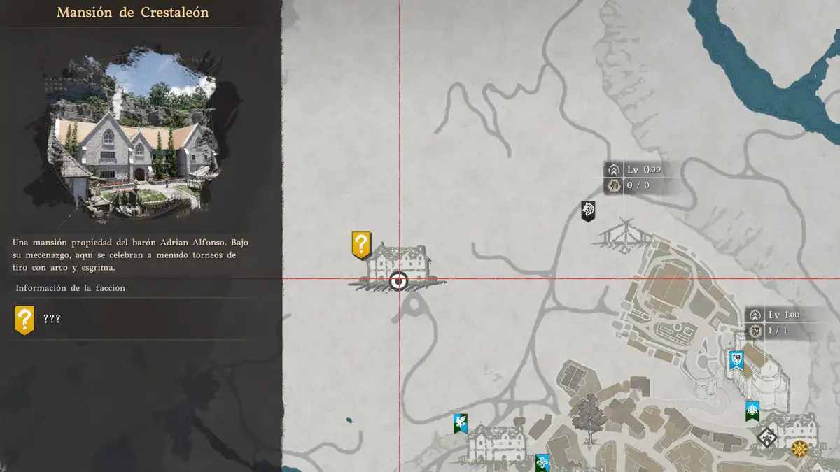 Ubicación de la Mansión de Crestaleón en el mapa de Hernand