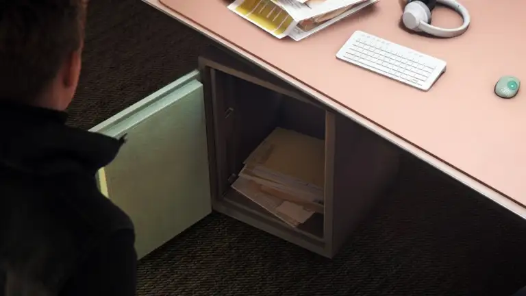 Cómo abrir la caja fuerte de la oficina en 007 First Light