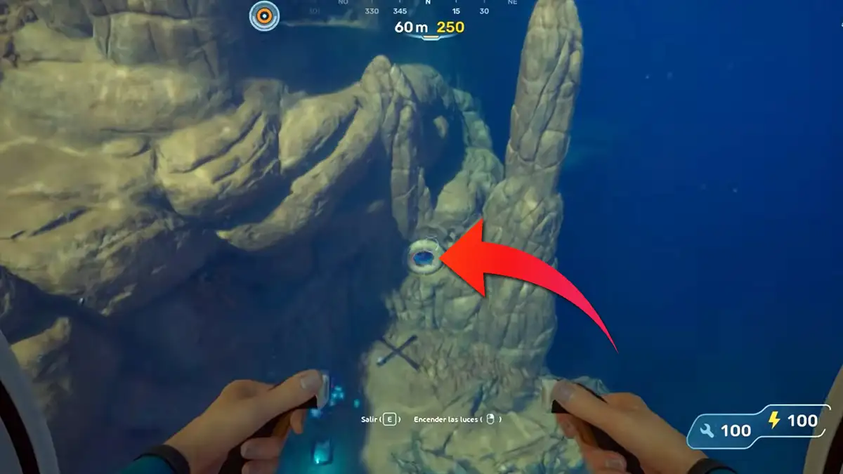 Cómo ampliar el inventario en Subnautica 2 con las biocamas 2 Primera biocama de Subnautica 2, a unos 270 metros de la cápsula