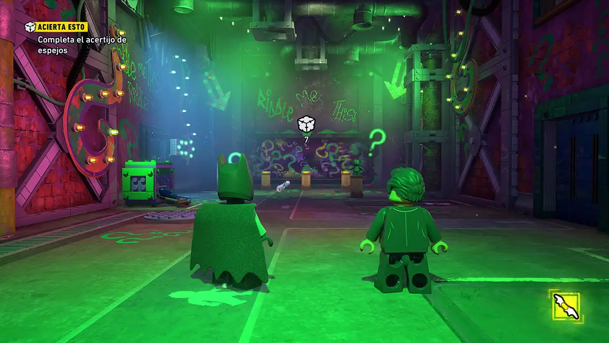 Cómo resolver el acertijo de espejos de Riddler en LEGO Batman: El legado del Caballero Oscuro 1 Cómo resolver el acertijo de espejos de Riddler en LEGO Batman