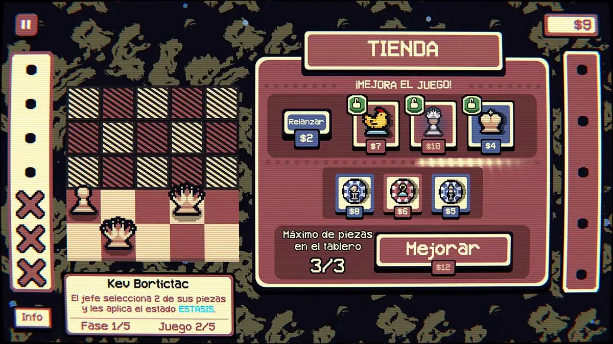 Análisis de Gambonanza: partidas de ajedrez tensas con un giro roguelike