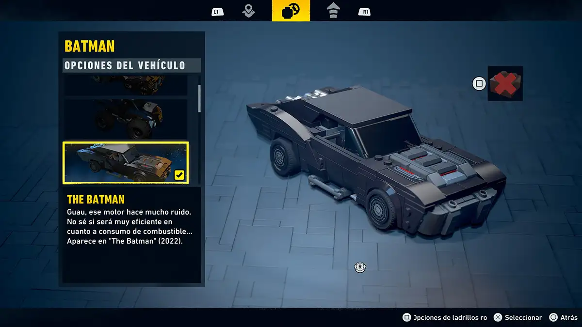 Cómo cambiar el Batmóvil en LEGO Batman: El legado del Caballero Oscuro