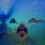 Subnautica 2: Todo el contenido y novedades confirmadas para su Early Access. Dos buceadores de Subnautica 2 explorando el nuevo planeta cooperativo junto a un vehículo Tadpole y una estatua alienígena.