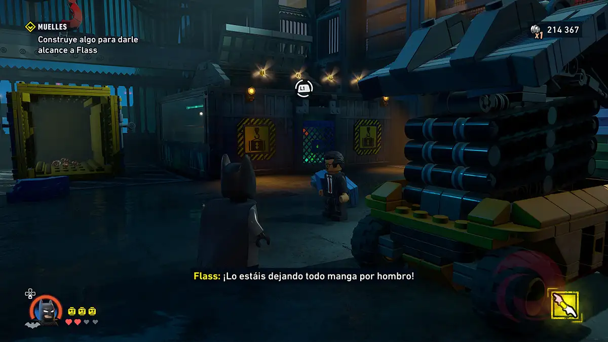 Dónde está el ladrillo rojo de la primera misión del capítulo 1 de LEGO Batman