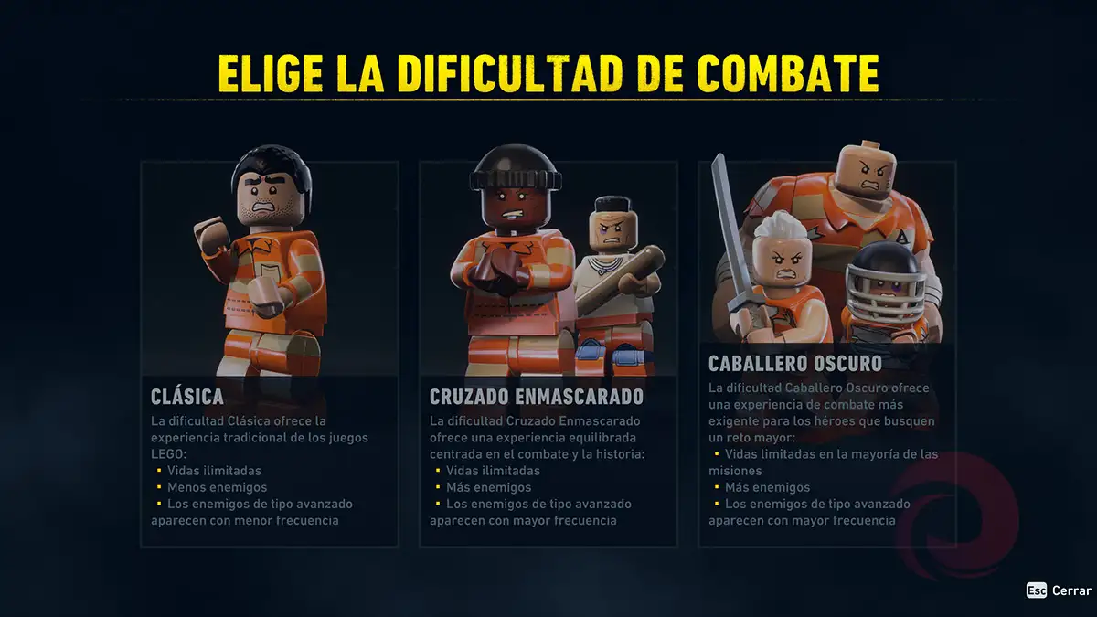 Qué dificultad elegir en LEGO Batman: El Legado del Caballero Oscuro