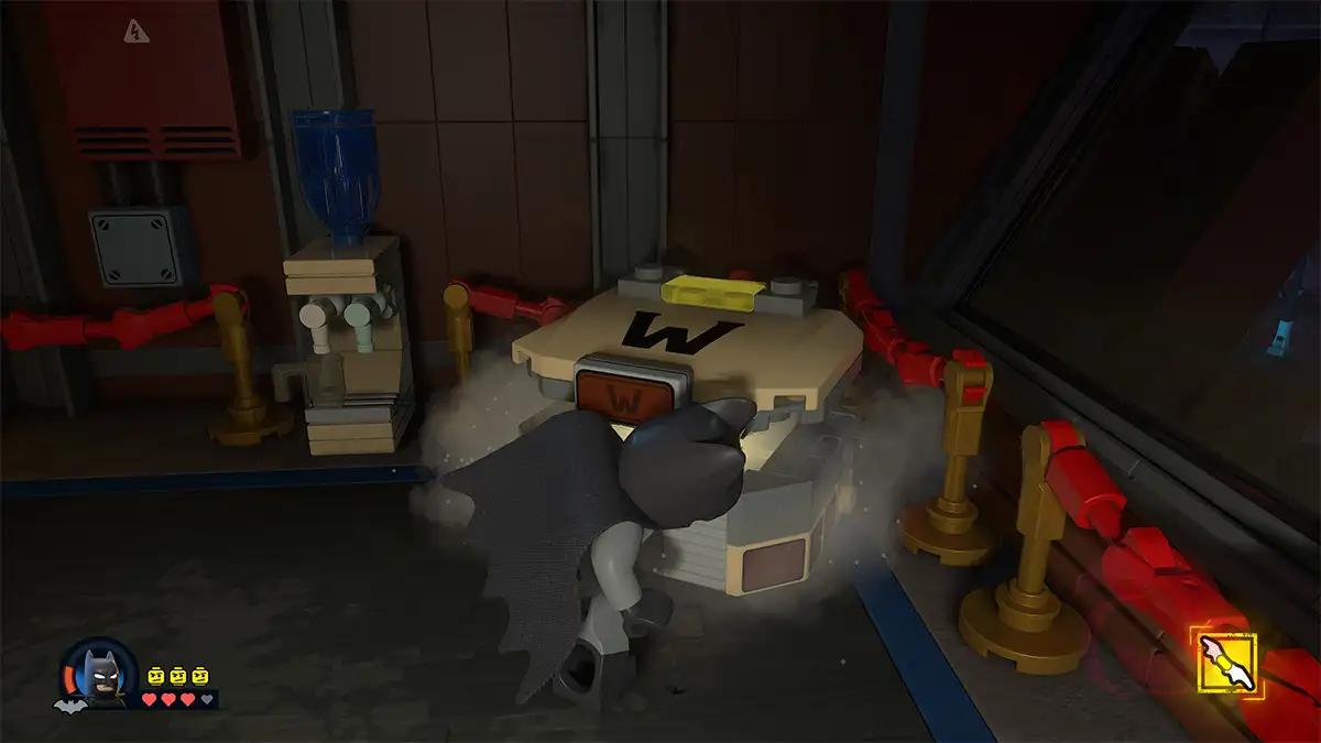 Ubicación de los depósitos de Waynetech de la Sala Iceberg en LEGO Batman