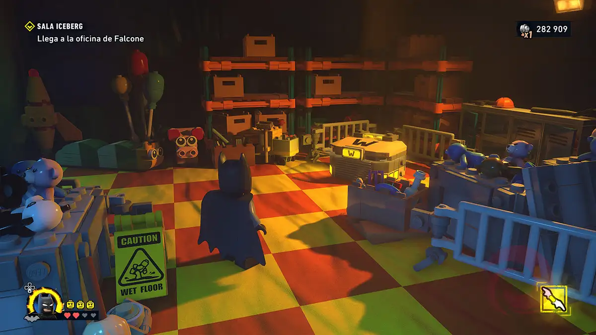 Ubicación de los depósitos de Waynetech de la Sala Iceberg en LEGO Batman