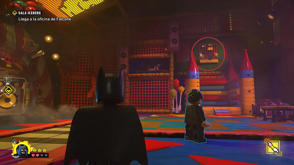Ubicación de los depósitos de Waynetech de la Sala Iceberg en LEGO Batman