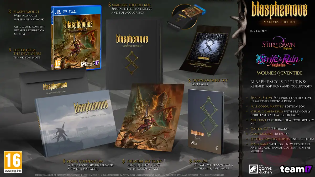 Esta edición física límitada de Blasphemous es perfecta para los fans del metroidvania