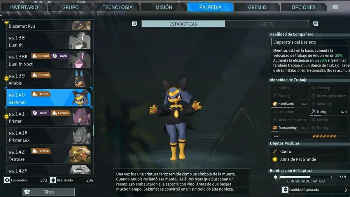 Cómo conseguir a Sekhmet en Palworld 1 Por qué Sekhmet es el mejor Pal para trabajar en la base