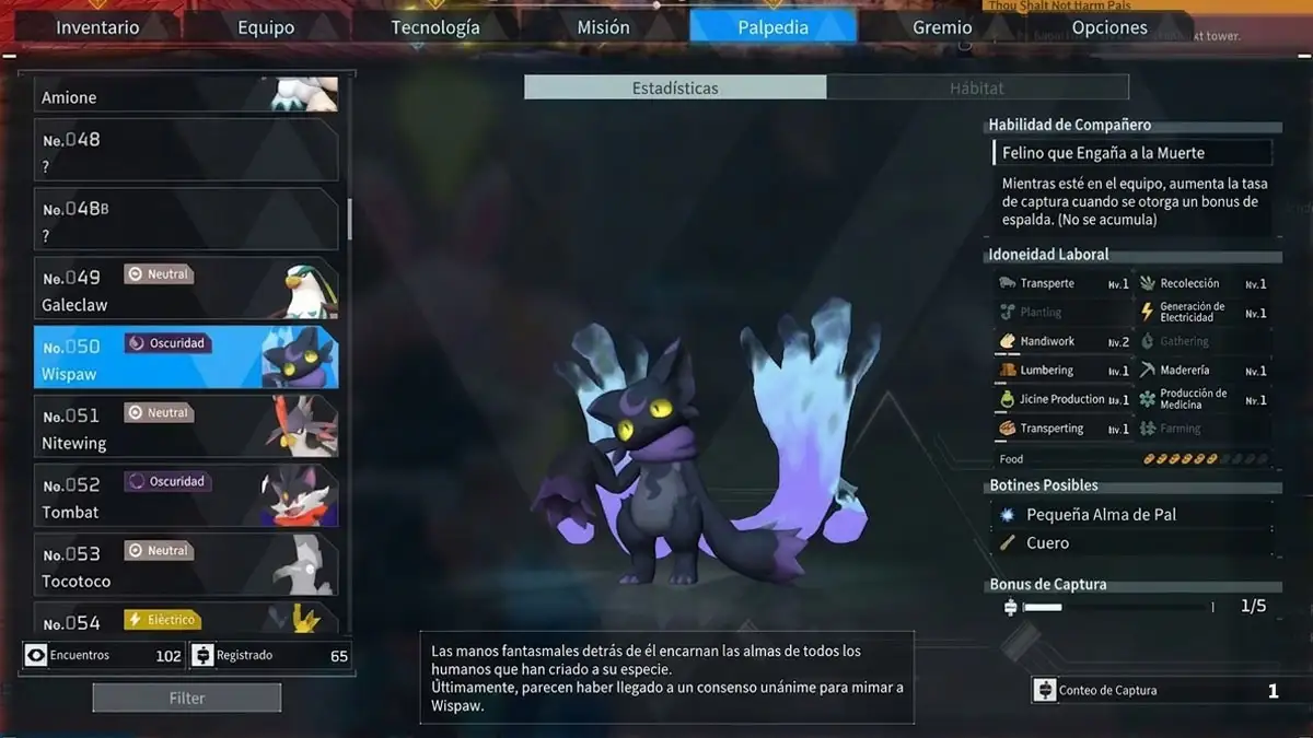 Por qué vale la pena capturar a Wispaw en Palworld
