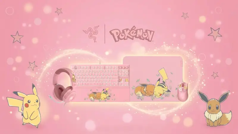 Todo lo que incluye la nueva Colección Razer Pikachu y Eevee