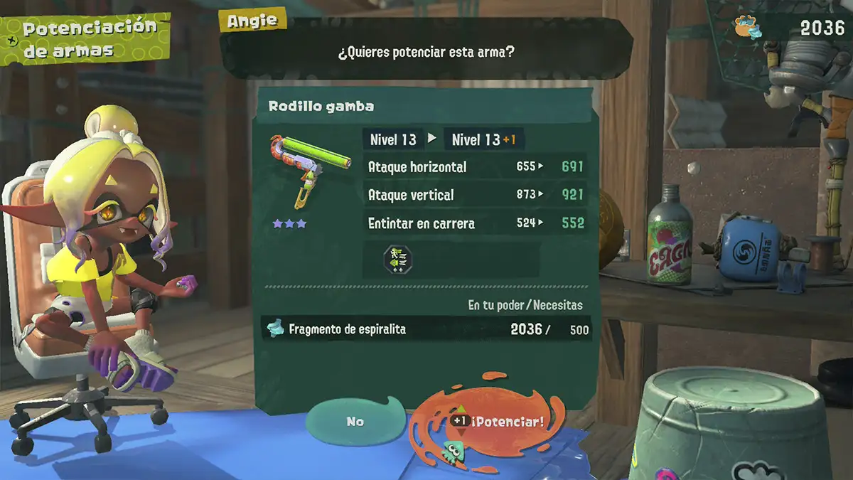 Cómo subir de nivel las armas en Splatoon Raiders