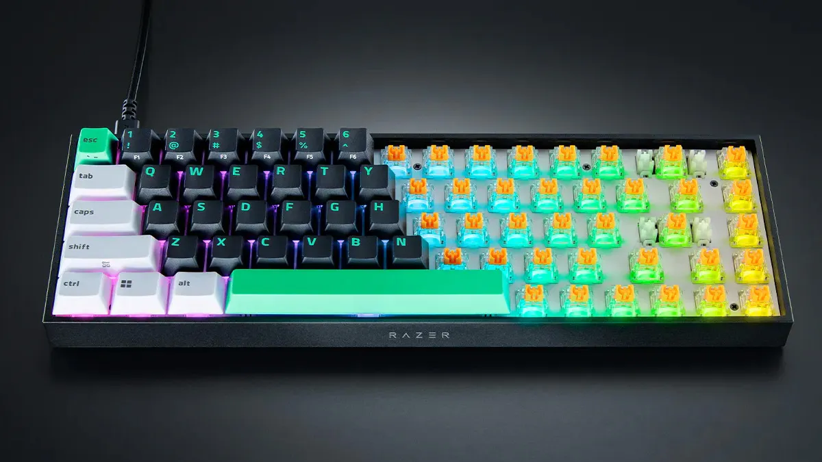Cómo es el teclado Reclusa X Mini 65% de razer EvelonGames